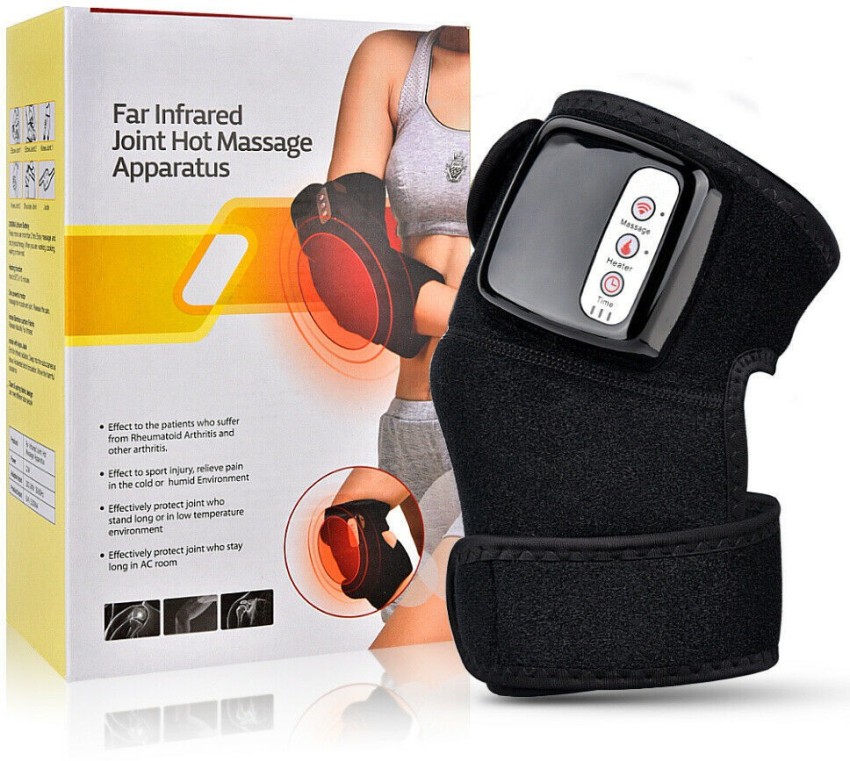 USA 3-In-1 Heated Knee Massager Heat Vibration Knee Brace Wrap Massage  Therapy