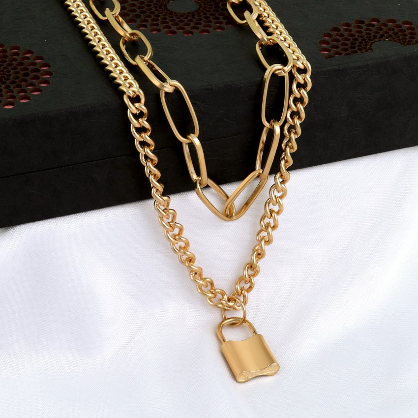 Buy Fashion Frill Golden Chain Necklace Layered Necklace For Women Girls  Star Design Stylish Multi Layered Necklace Artificial Jewellery Western  Necklace For Women Girls Online at Best Prices in India - JioMart.
