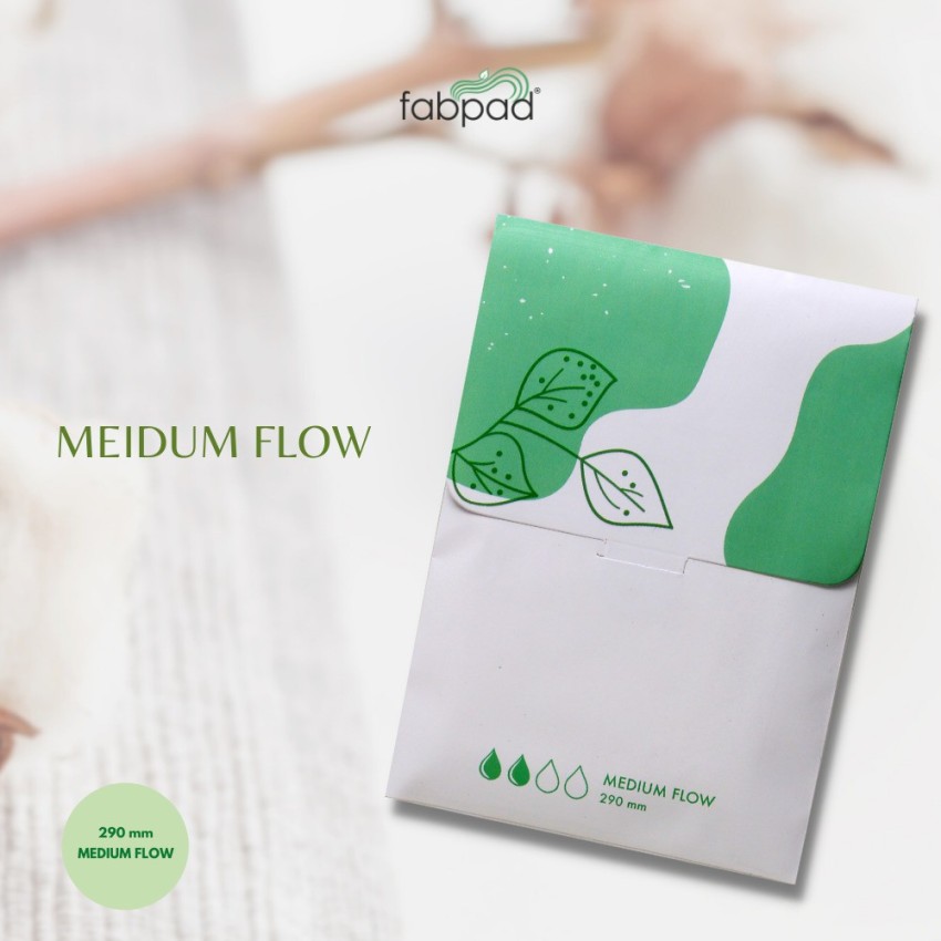 FabPad Organic Cotton Ultra Thin Rash Free Biodegradable Eco-Friendly  Sanitary Pads Period Napkins with Disposable Cover (Medium Flow, Pack of  12) Sanitary Pad, Buy Women Hygiene products online in India