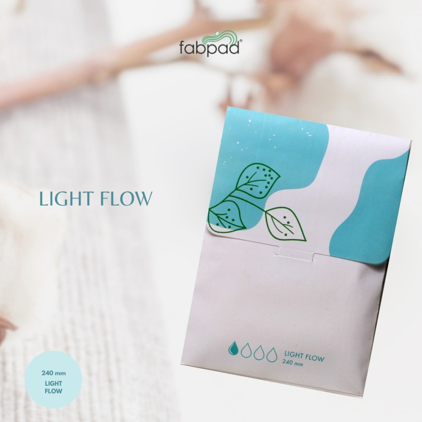 FabPad Organic Cotton Ultra Thin Rash Free Biodegradable Eco-Friendly  Sanitary Pads Period Napkins with Disposable Cover (Light Flow, Pack of 12)  Sanitary Pad, Buy Women Hygiene products online in India