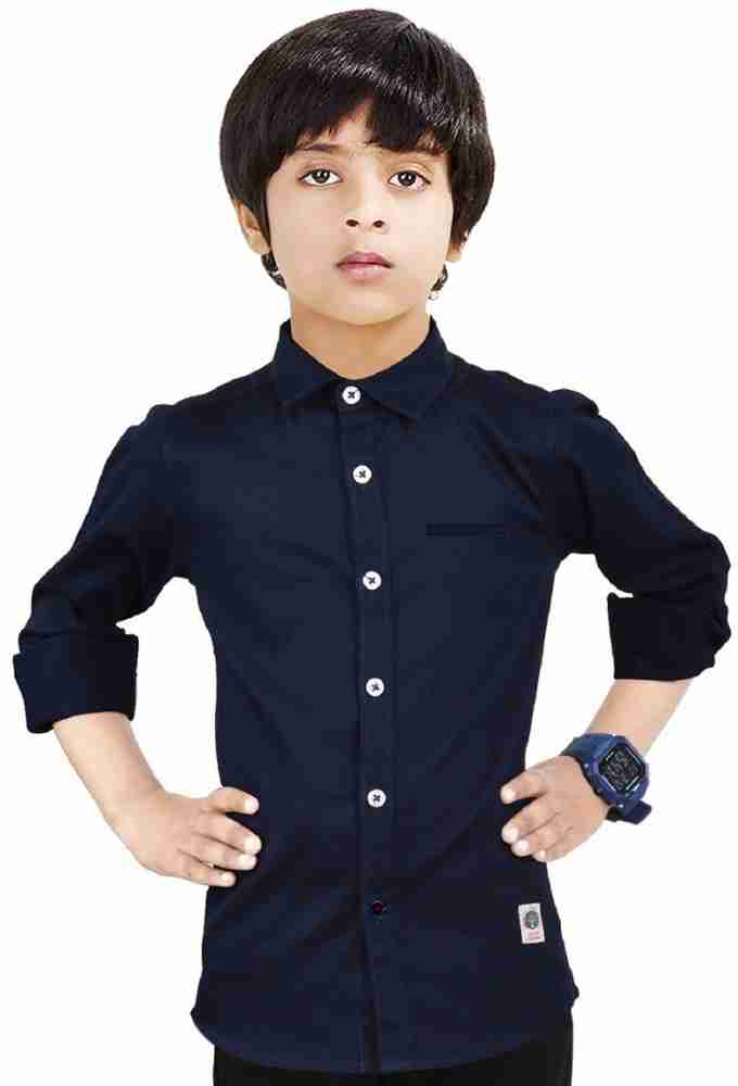 boys navy blue shirt