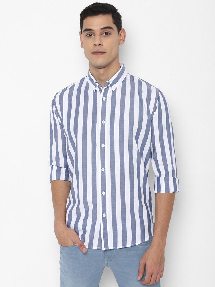FOREVER 21 Men Striped Casual White Blue Shirt Buy FOREVER 21 Men Striped Casual White Blue Shirt Online at Best Prices in India Flipkart