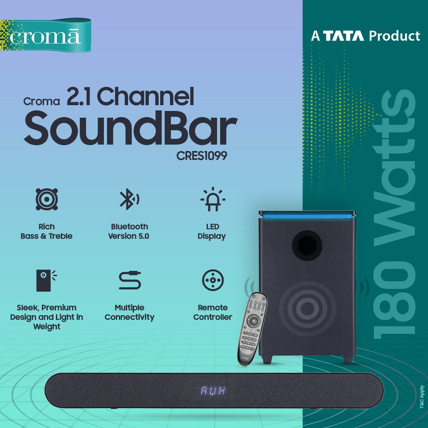 Croma hotsell soundbar price
