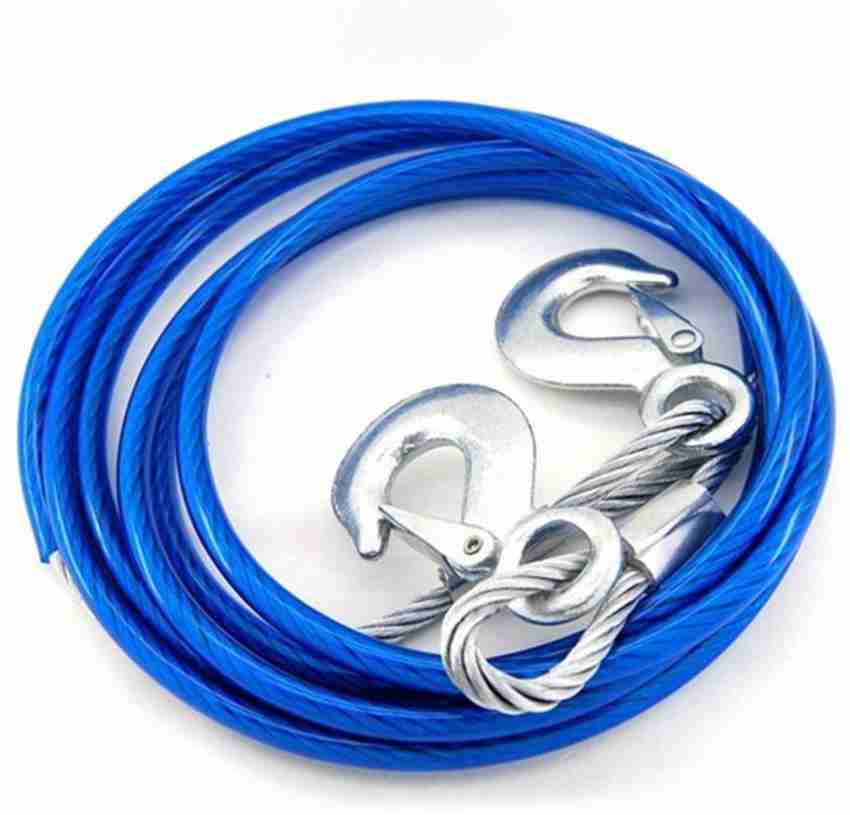 JAINFAM Heavy Duty CAR Tow Cable Rope, 4M Long, 5 TON Towing Super