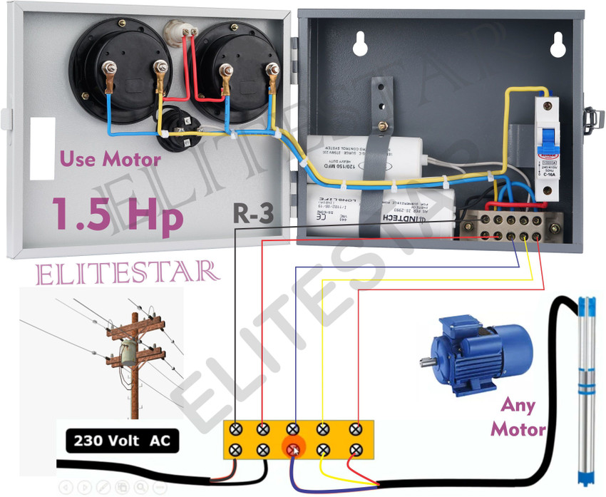 ELITESTAR 1.5 HP Single Phase NO.1 Farmer Choice Water Pump Panel