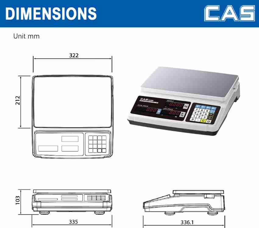 66 lb (30 kg) Digital Postal Scale, Piece Counting, Price Calculation, Dual  Backlit LCD, Wide Stainless Steel Pan, Capacity: Max 30 kg (66 lb), Min