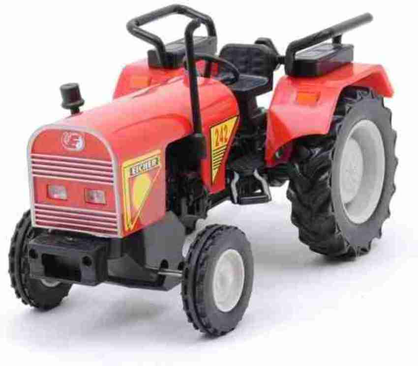 BASICS 21 Eicher Tractor Pull Back Vehicle Toy for Kids Pack of 1