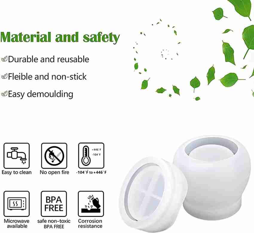 Jar Resin Molds Silicone, Pudding Jar Resin Molds with Lid, Epoxy Molds  Silicone