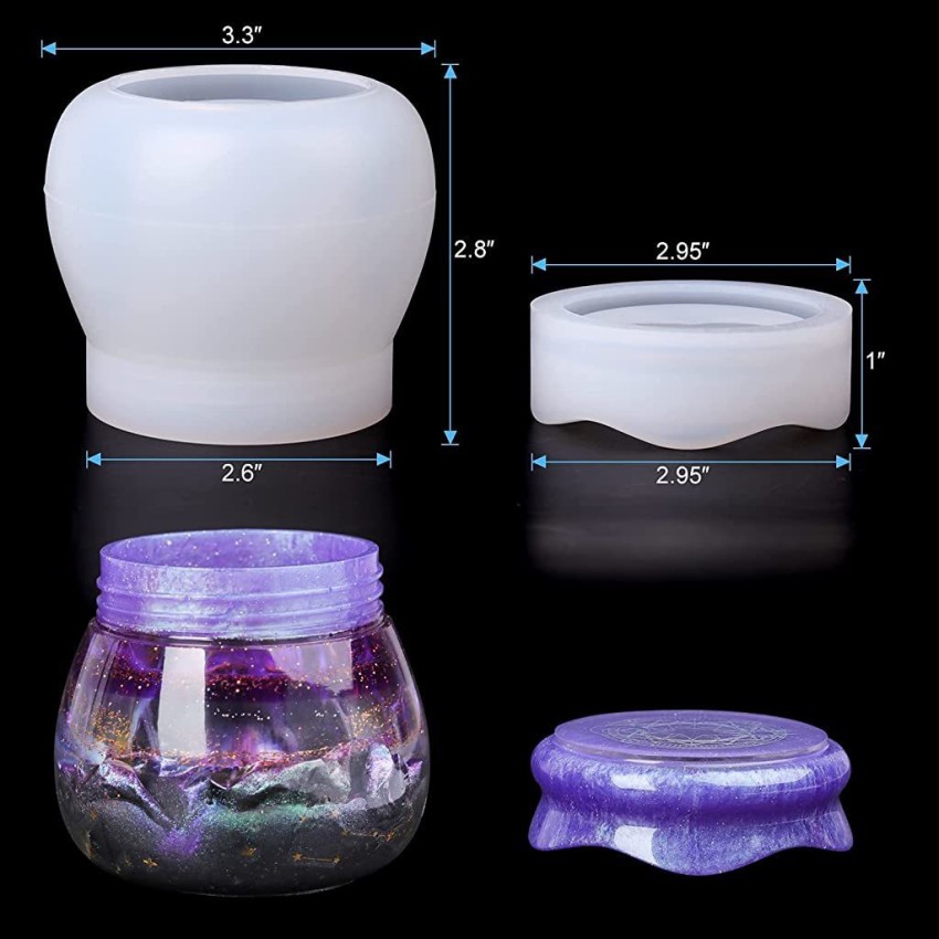Jar Resin Molds Silicone Pudding Jar Resin Molds With - Temu