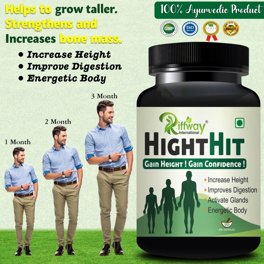 Height Growth Herbal Capsules For Increases Height & Bone Mass, Helps To  Grow Taller (30 Capsules)