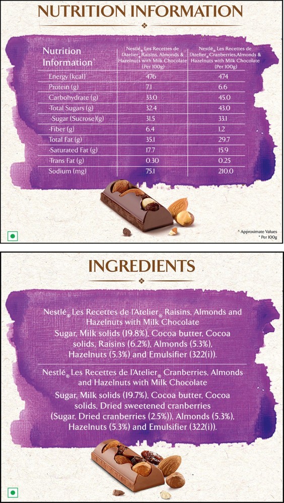 NESTLE Latelier Milk Chocolate Bars Price in India - Buy NESTLE
