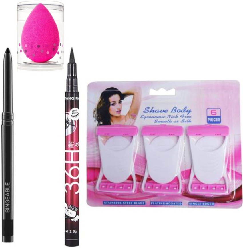 Buy Shradhagvcollection ADS Set of 2 waterproof lipstick and 1 36 H  Waterproof Sketch Pen Eye Liner Combo Online at Low Prices in India   Amazonin