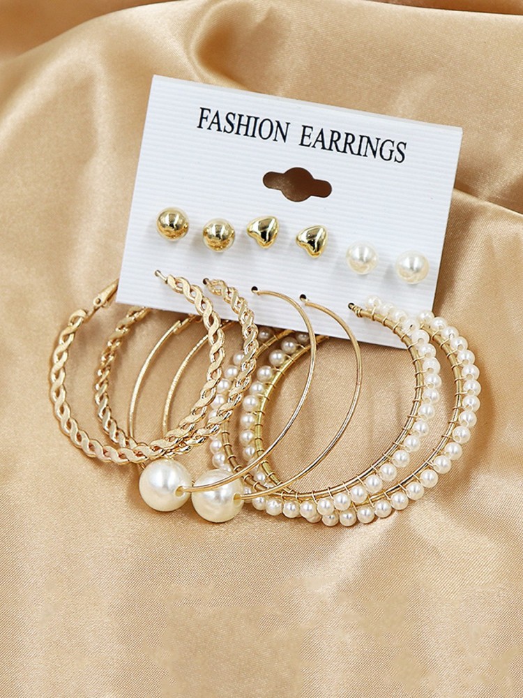 Yellow Chimes Earrings for Women and Girls Silver Gold Hoops