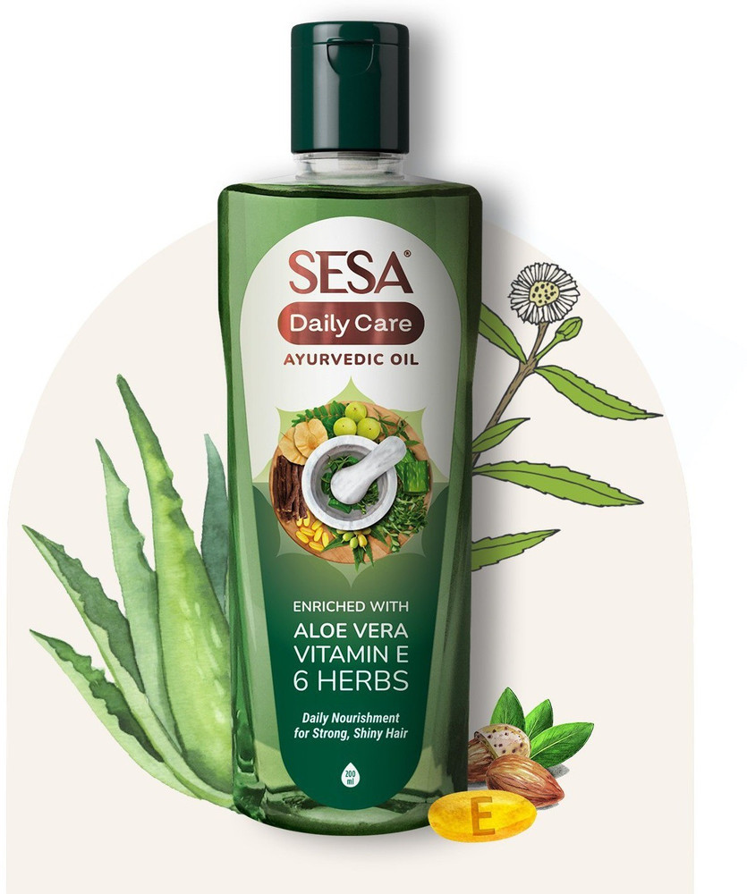 SESA Daily Care Ayurvedic Hair Oil for Healthy Scalp Strong and