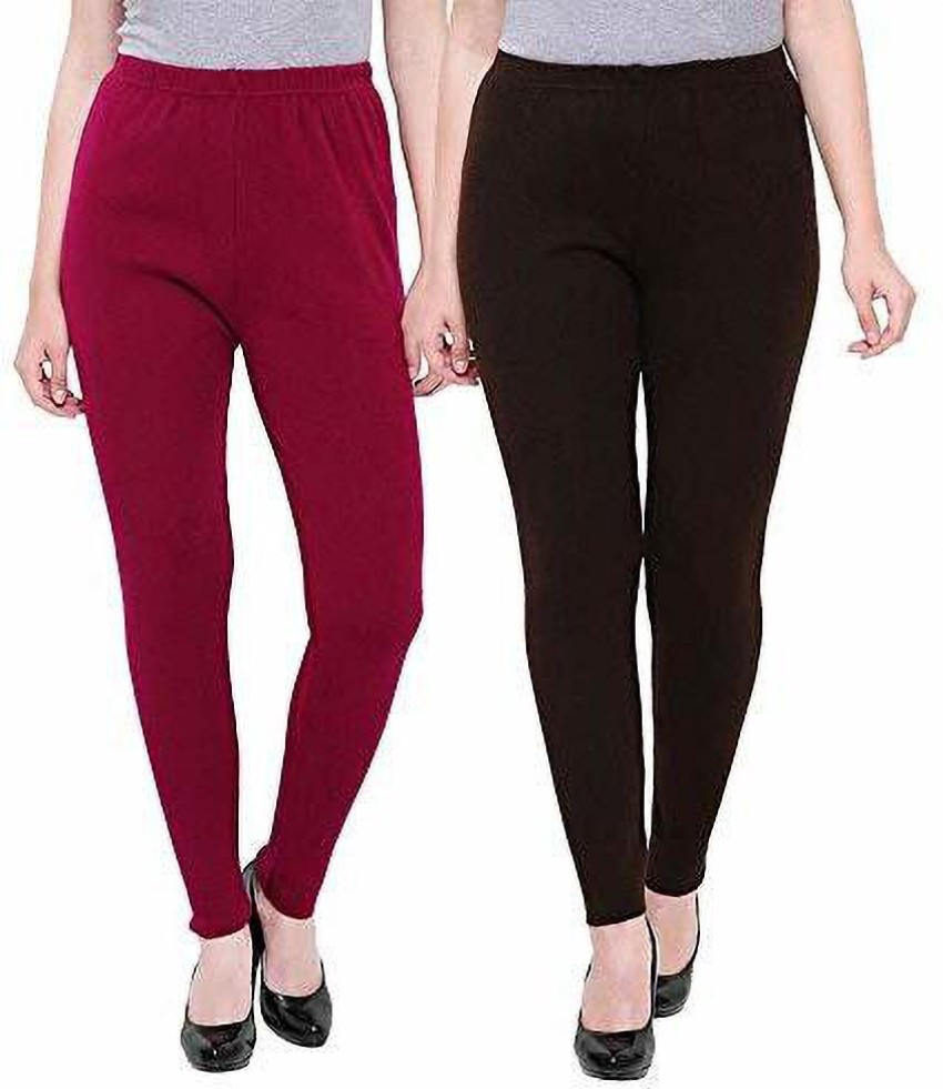 Buy online Brown Solid Full Length Leggings from Capris & Leggings for  Women by Tag 7 for ₹409 at 41% off