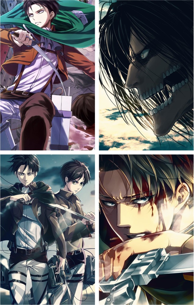 VEENSHI set of 20 attack on titan manga pages wall poster | A4 size  (11.9x8.3 inch) 300 GSM Poster