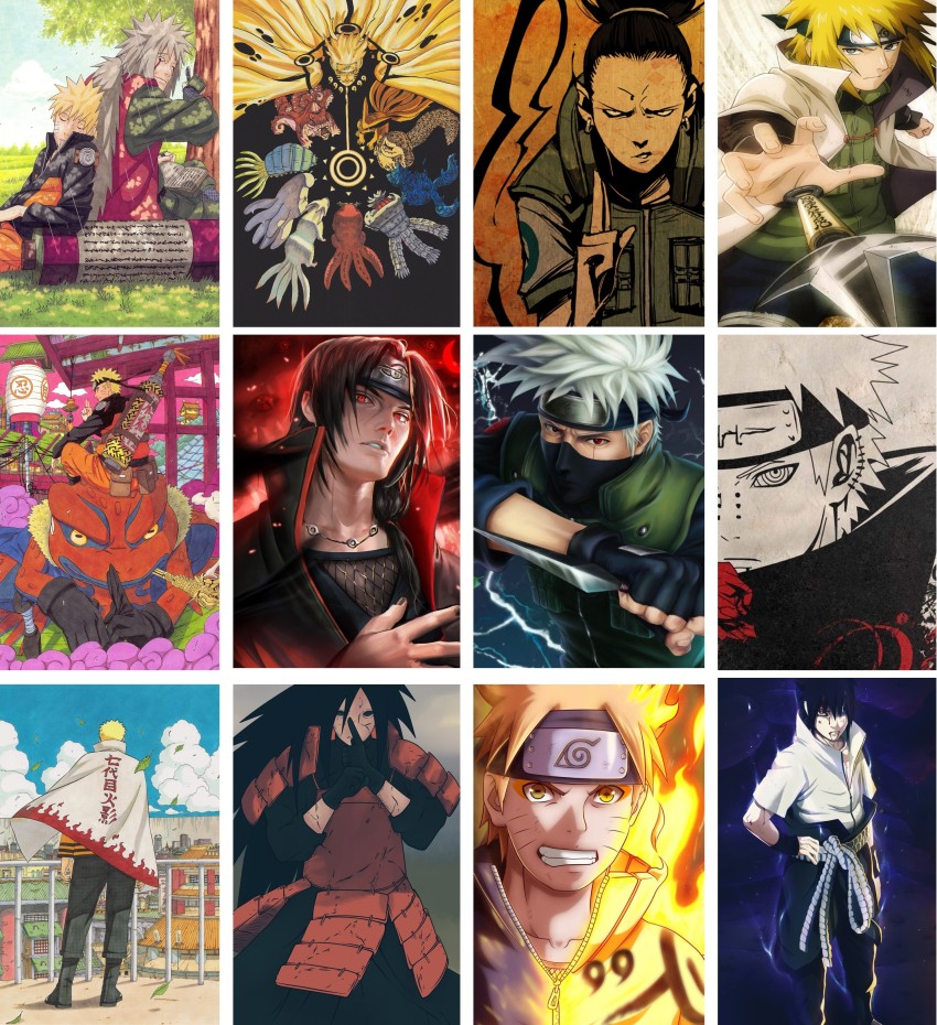 anime wall poster naruto poster sasuke, itachi, kakashi, pain, jiraya and  minato wall posters ( 12x18 inch,multicolor) Paper Print - Animation &  Cartoons posters in India - Buy art, film, design, movie,