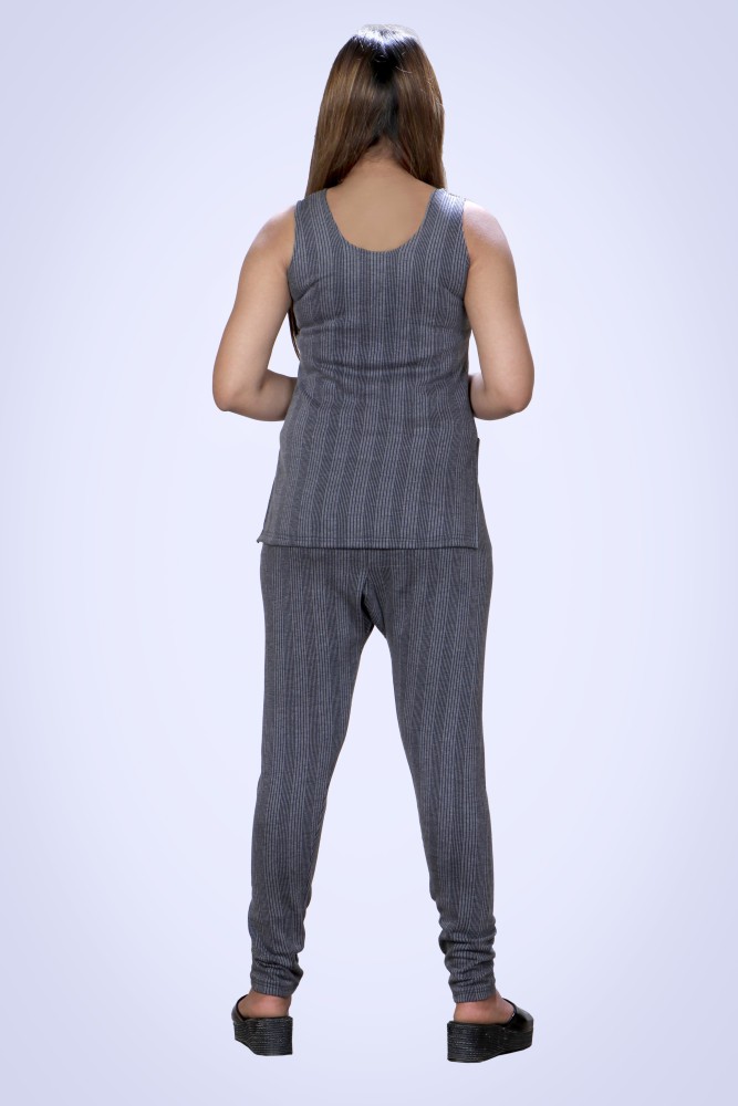 Buy Lux Inferno Woollen Pyjama Set (Pack of 2) - Charcoal Melange