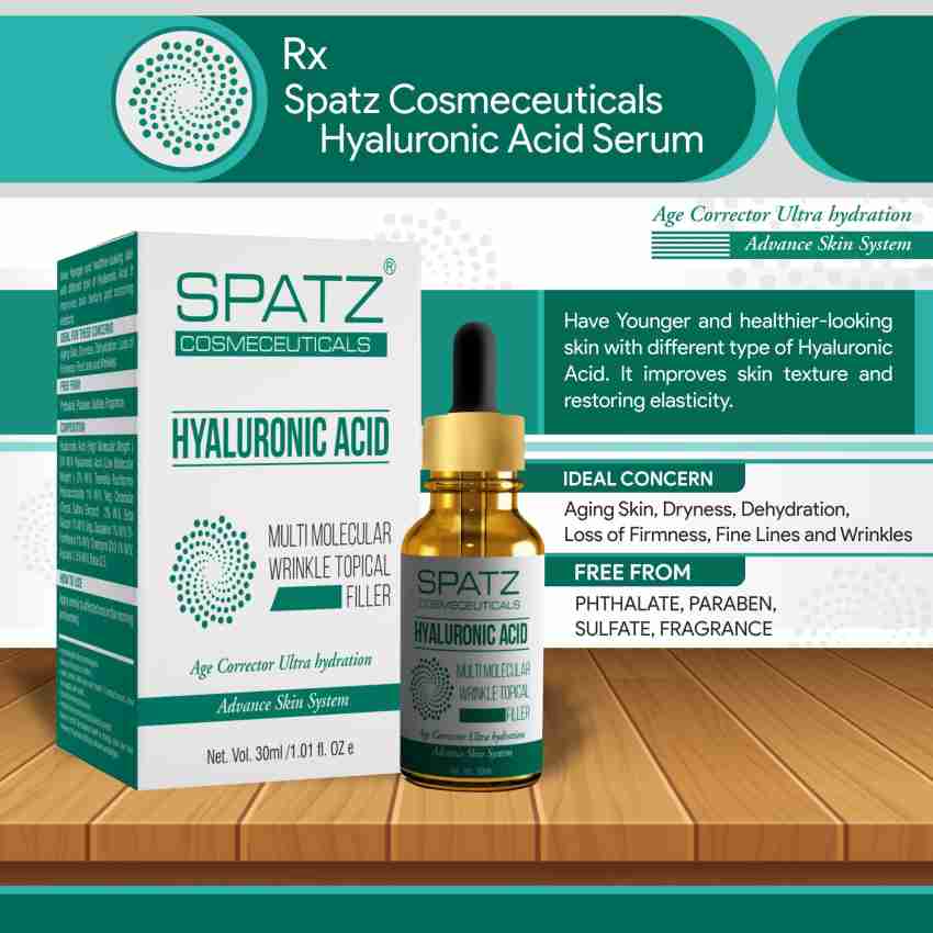 spatz Hyaluronic Acid | Multi molecular Wrinkle Topical Filler | Age 