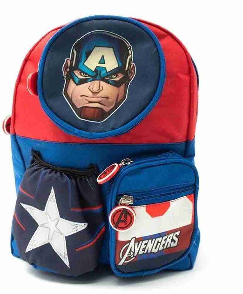 Flipkart Cartbae Marvel Themed Captain America Kids Schoolbag Bag Pack For Boys 2 To 6 Yrs. Waterproof School Bag School Bag