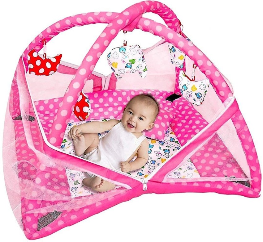 Baby play gym sales with mosquito net