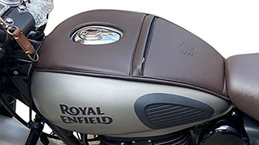 Sahara Seats All New Classic 350 Be Reborn Next Gen Single Zip Tank Cover Brown Strap Royal Enfield Classic Bike Tank Cover Price in India Buy Sahara Seats All New Classic