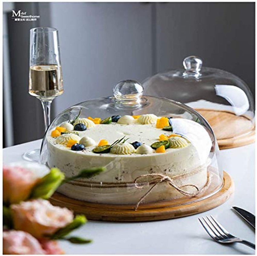 TINKSKY Clear Acrylic Cake Dome Cover Food Plate Lid Protective Cover for  Cake Dessert Display - Walmart.com