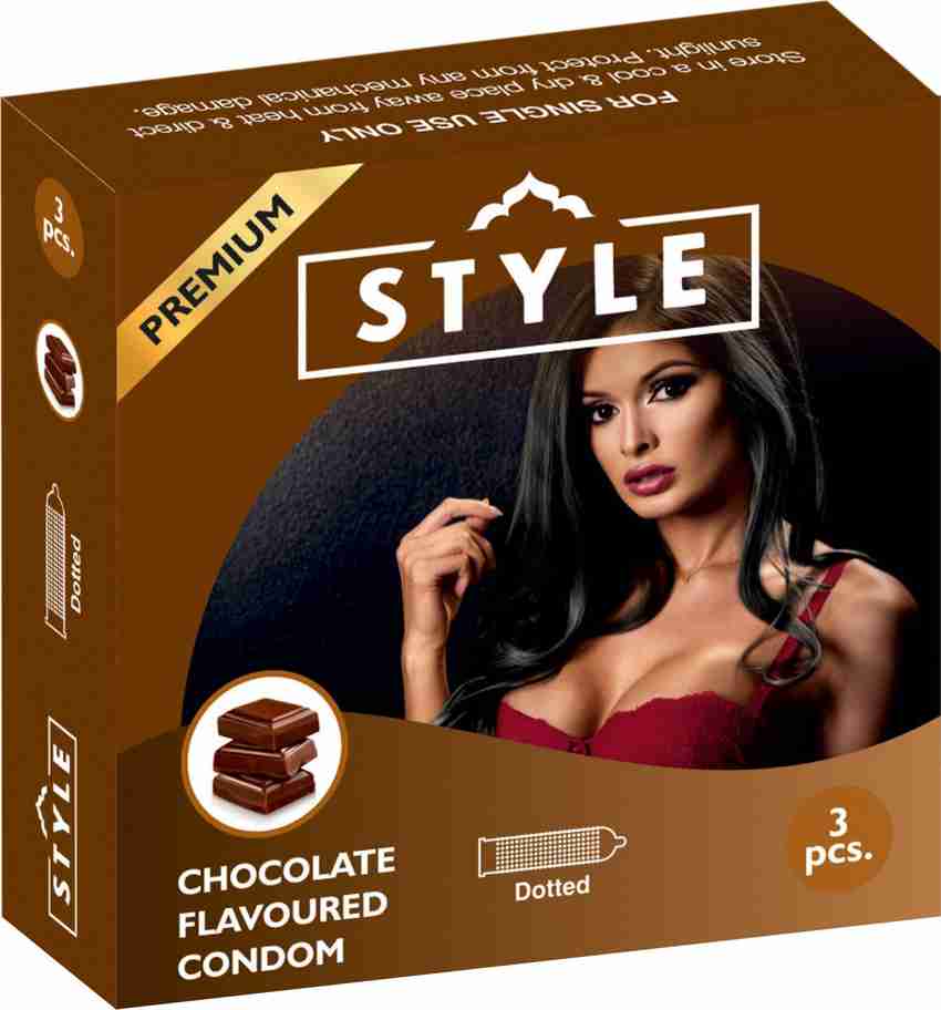 STYLE PREMIUM Dotted Chocolate Flavoured Condom Price in India 