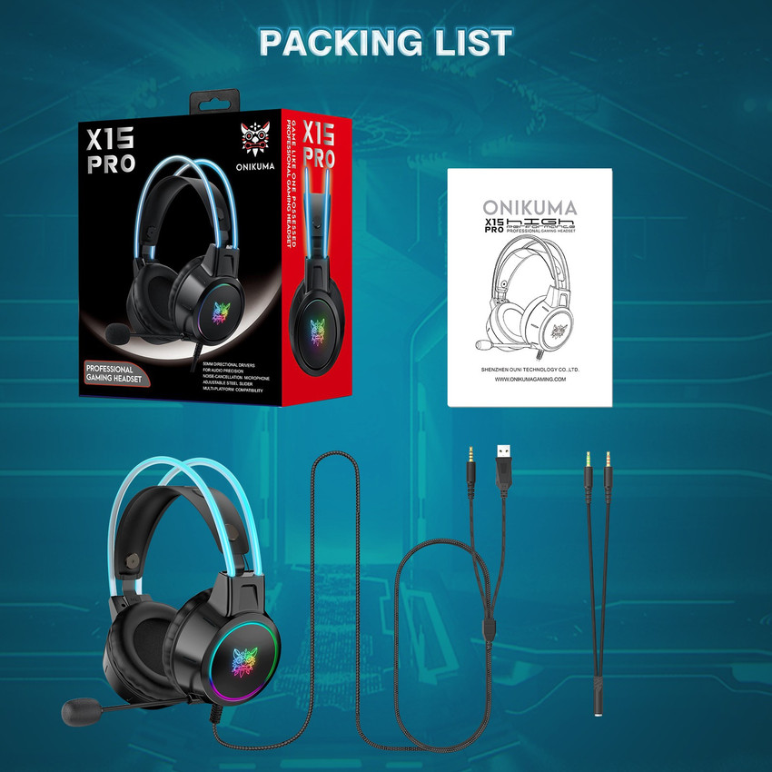 Onikuma professional gaming headset 2025