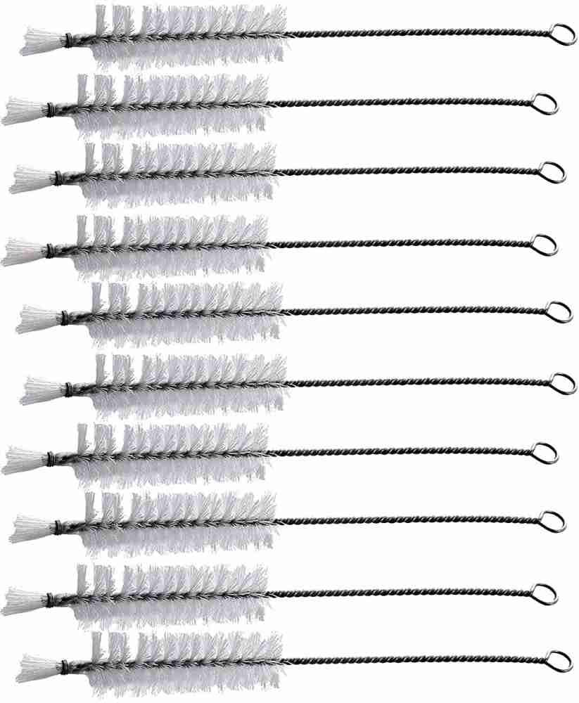 Semi-Micro Test Tube Brush - White Nylon, Twisted Wire Handle