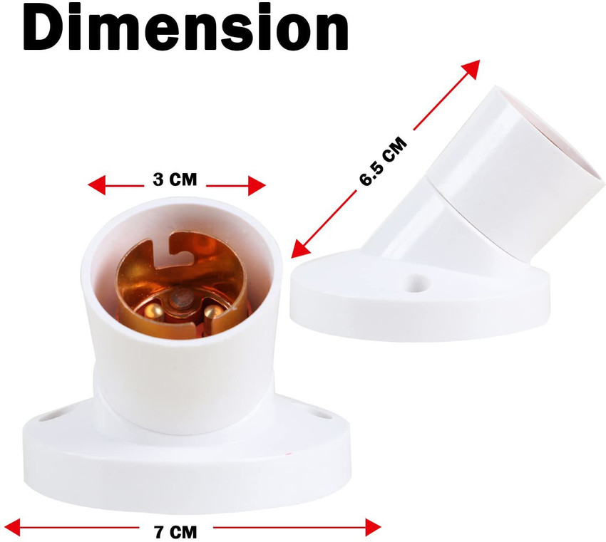 KLICK Angle Batten Holder Modular Bulb Holder Batten Lamp Holder for Domestic and Commercial Use 6A 240V white Plastic Light Socket Price in India Buy KLICK Angle Batten Holder Modular Bulb