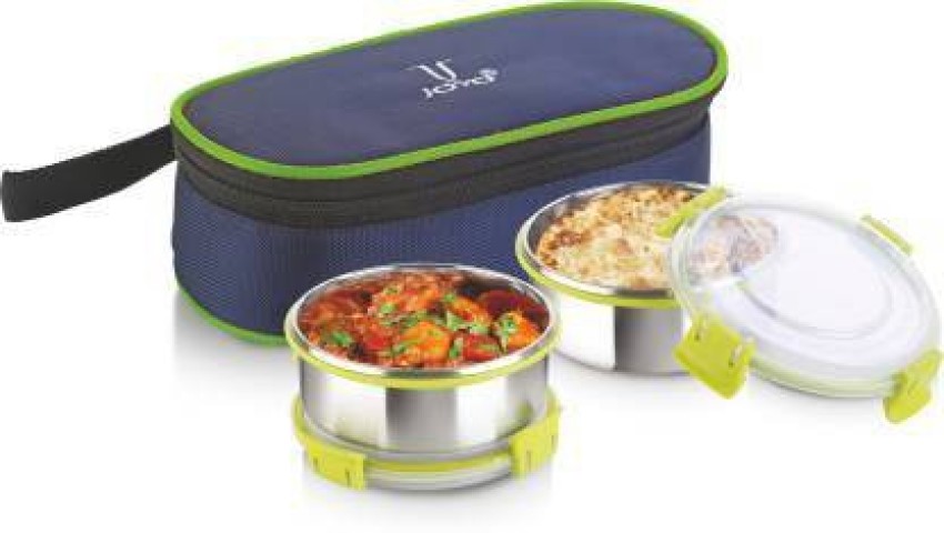 2pcs/Set 1000ml Stainless Steel Insulated Lunch Box With Bag