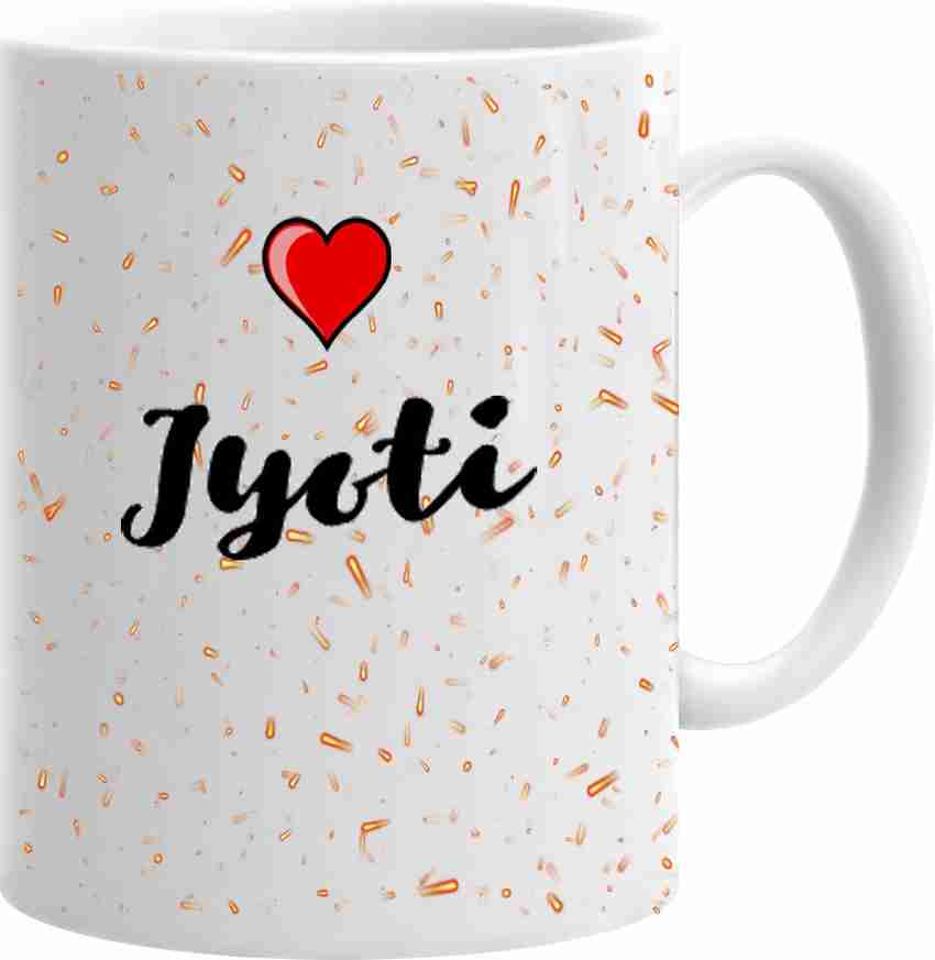 Festa Jyoti Name Printed Coffee Tea Gifts For Boy Friend Girl