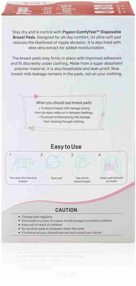 Pigeon Disposable Breast Pads - Comfy Feel with Aloevera - 50 Pack