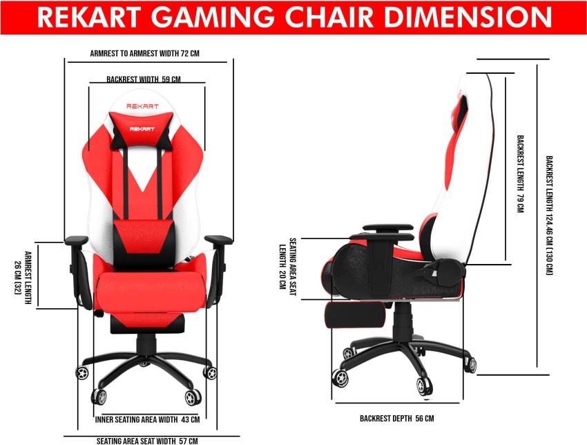 REKART Ergonomic Adjustable Revolving Office, Gaming Chair (RGCF11