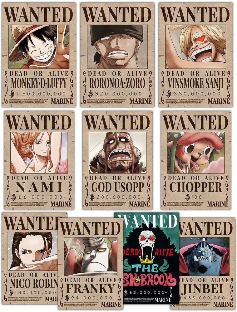 One Piece Posters Wanted,Anime Poster,One Piece Wanted Posters 51 cm × 35,5  cm Grande Poster One Piece Manga Poster Vintage Pap A89 - Cdiscount Maison