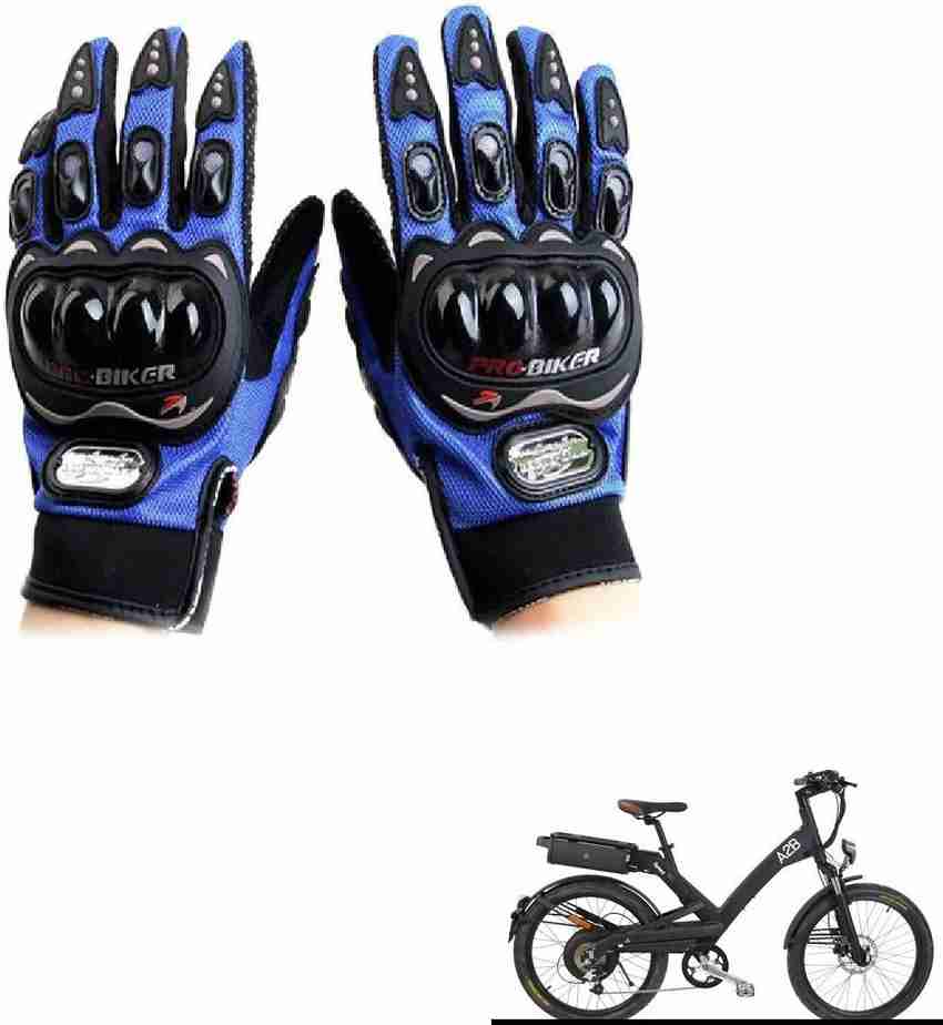 KOZDIKO Pro Biker Gloves Blue For Hero Electric A2B Riding Gloves