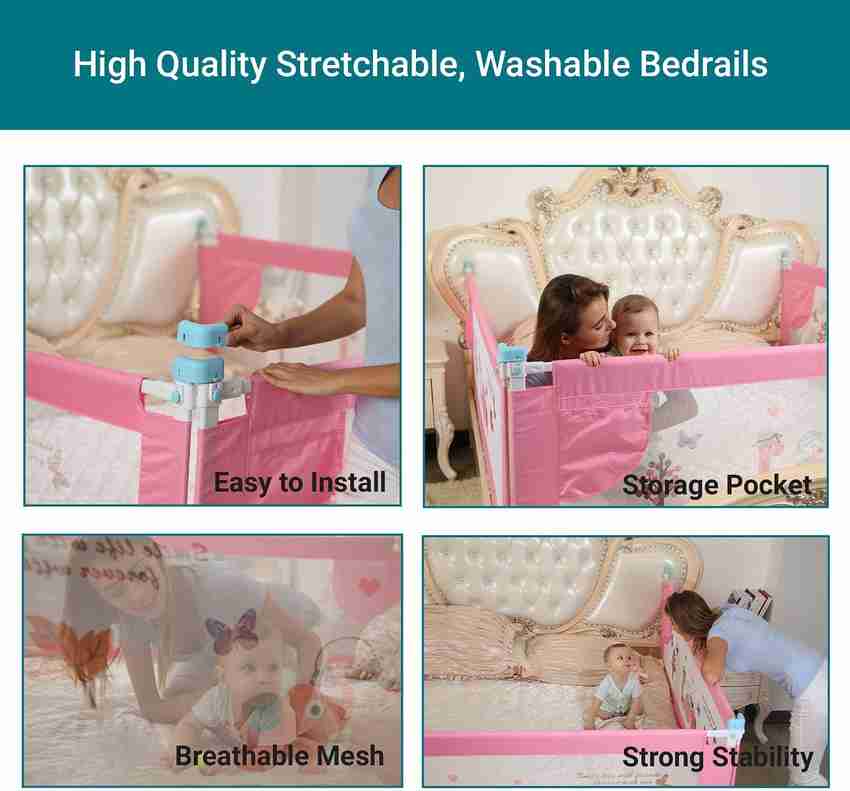 Mesh safety baby bed rails top