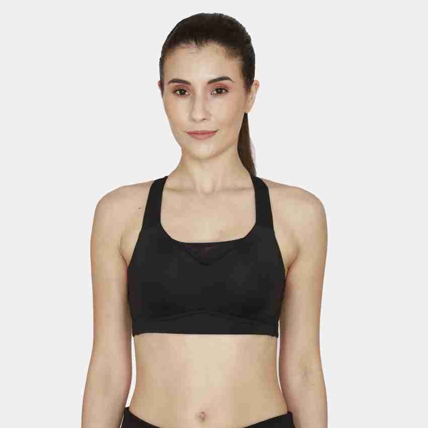 Buy Zivame Zelocity High Impact Padded Sports Bra - Anthracite online