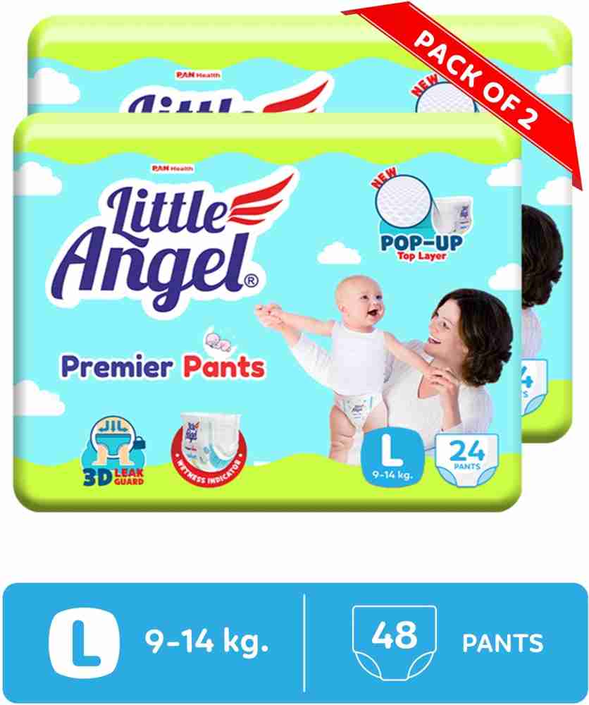 Little Angel Premier Baby Diaper Pants (2 x 24 Pcs) - L - Buy 48 Little  Angel Pant Diapers | Flipkart.com