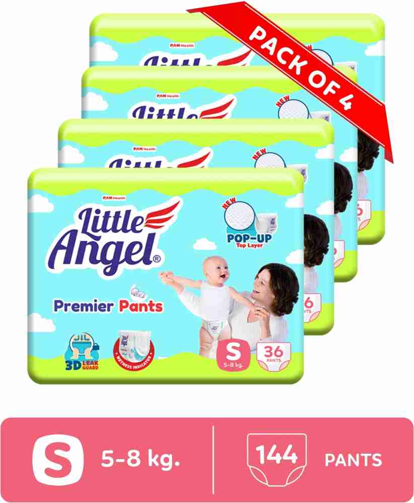 Little Angel Premier Baby Diaper Pants (4 x 36 Pcs) - S - Buy 144 Little  Angel Pant Diapers | Flipkart.com