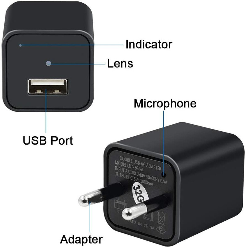 Night vision dual new arrivals usb charger camera