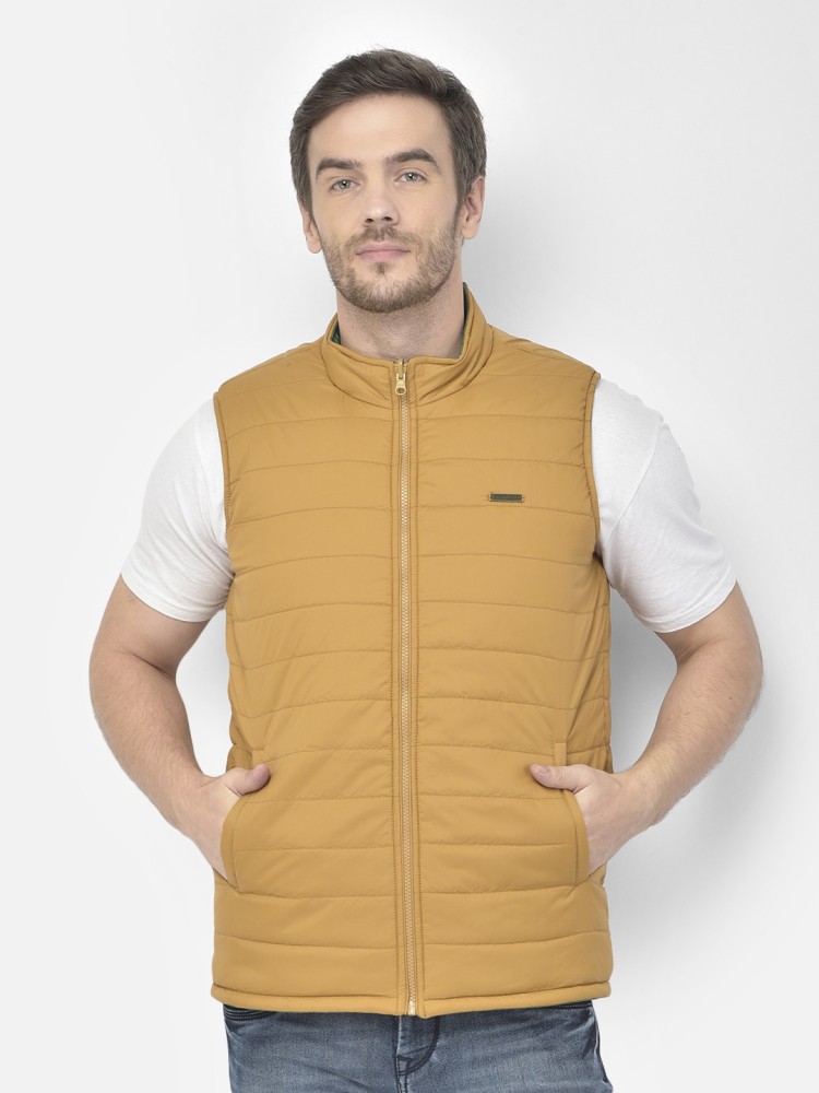 Mustard hotsell sleeveless jacket