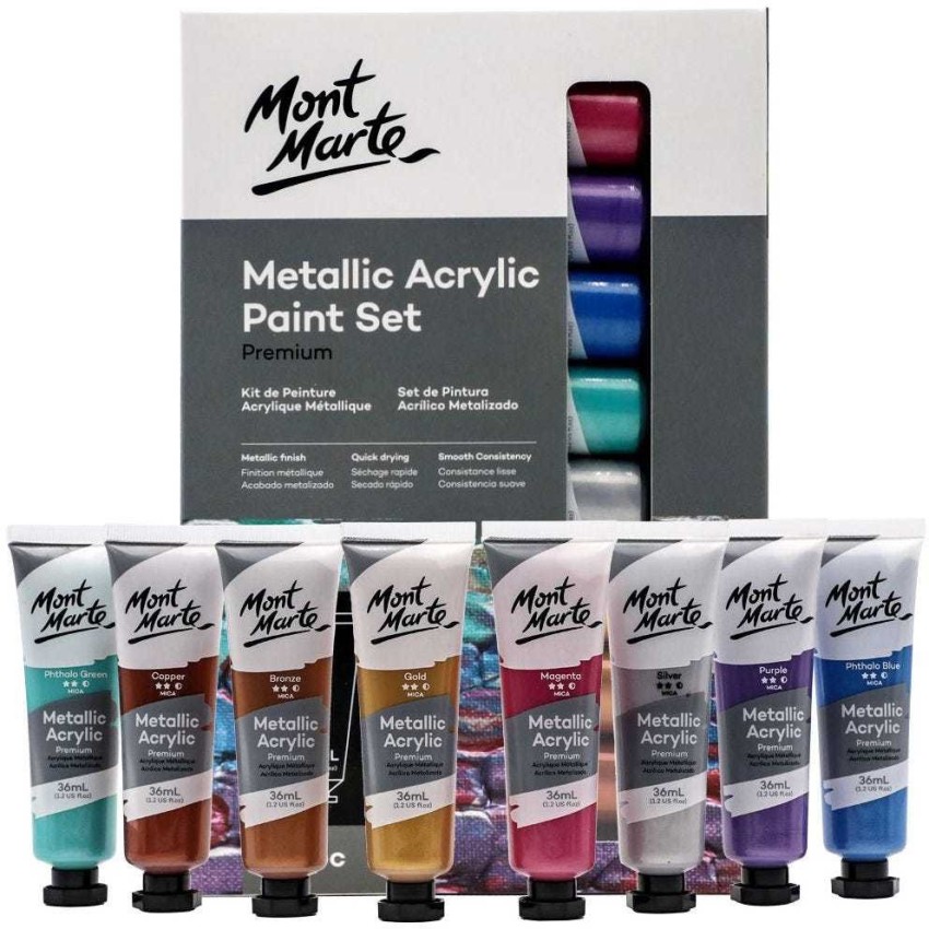 Mont Marte Acrylic Paint Set 18 Colours 36ml 