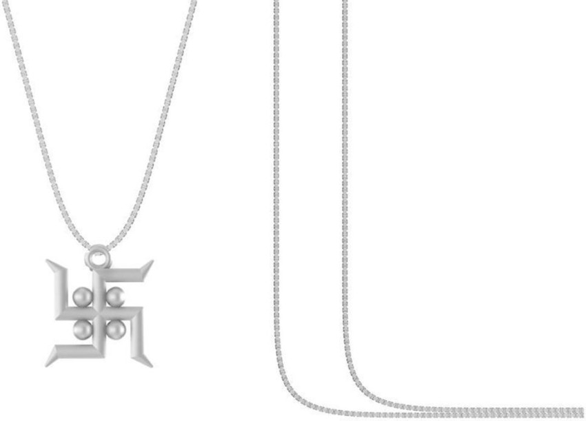 Silver clearance swastik locket