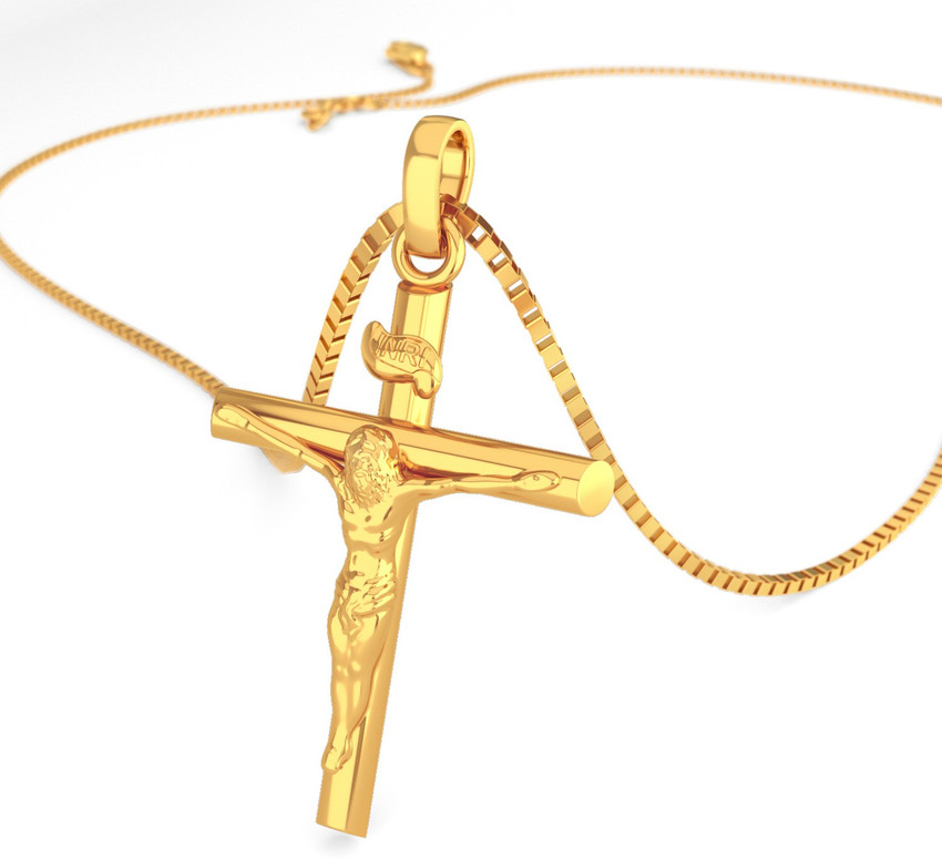 Gold cross pendant joyalukkas sale