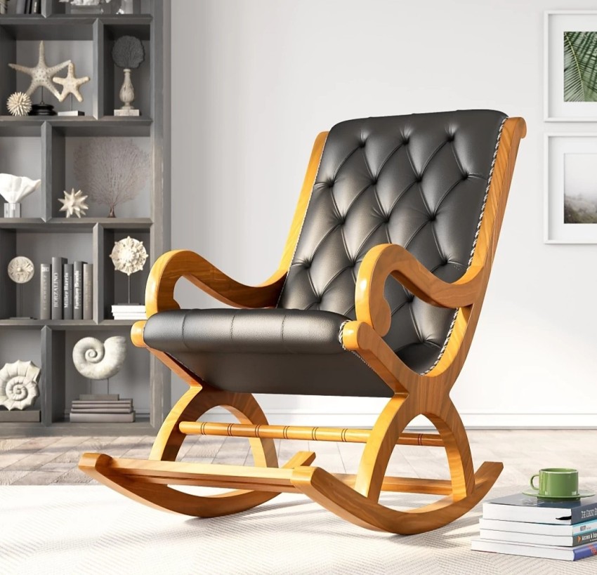 Unique Creation Handicrafts Solid Wood 1 Seater Rocking Chairs