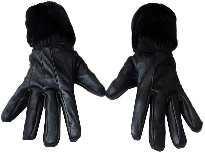 Leather hand gloves for bike 2025