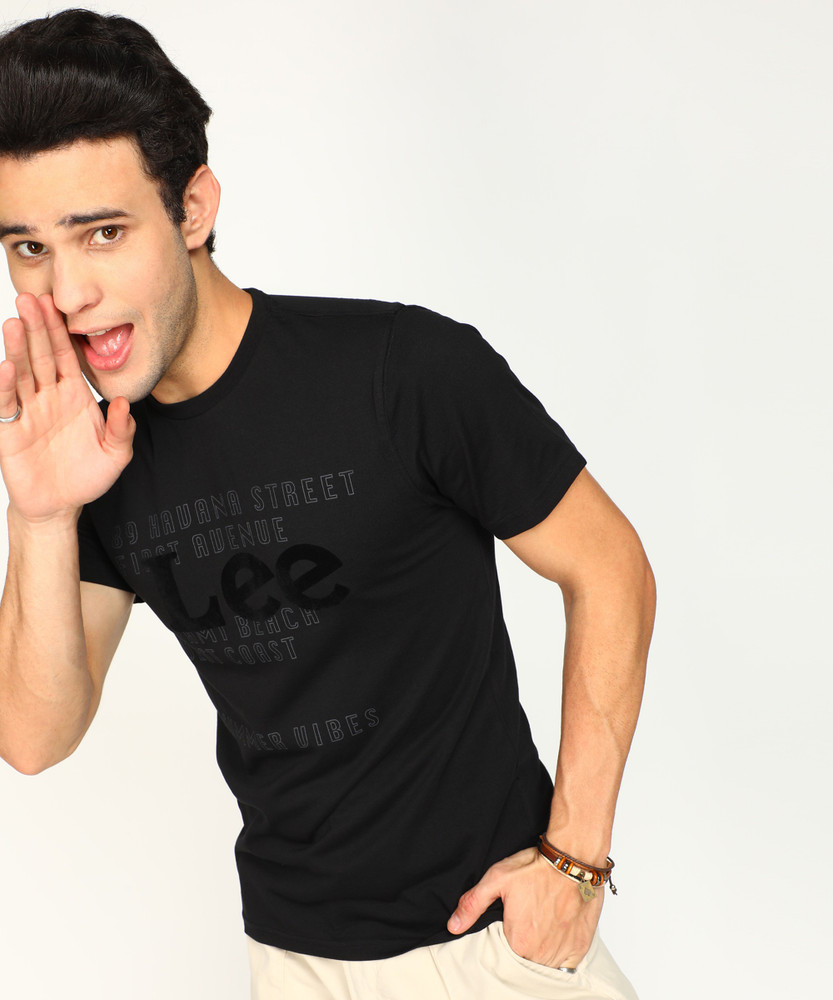 Black t sales shirt online india