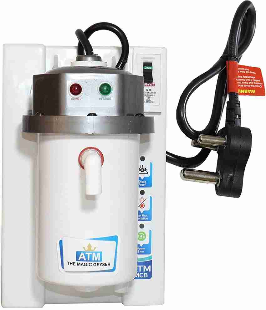 ATM 1 L Instant Water Geyser (The Magic Geyser, Portable Water heater  geyser for home , office etc., White) Price in India - Buy ATM 1 L Instant  Water Geyser (The Magic Geyser, Portable Water heater geyser for home ,  office etc., White) online at Flipkart.com